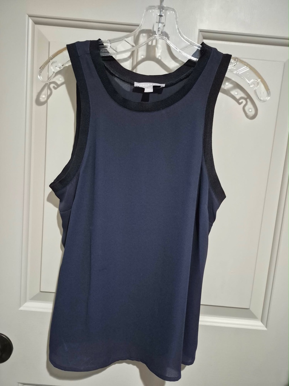 Chelsea28 Navy Tank Top with Black Trim